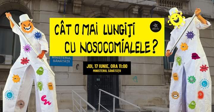 Protest pe picioroange în faţa Ministerului Sănătăţii