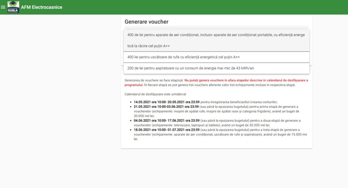Azi a început cea de-a treia etapă a Programului Rabla pentru Electrocasnice Azi a început cea de-a treia etapă a Programului Rabla pentru Electrocasnice