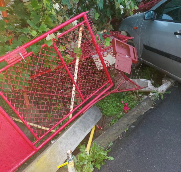 Pompierii au intervenint la Sigișoara în cazul unei mașini care a lovit o țeavă de gaz