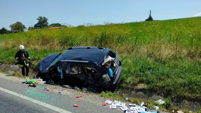 Accident rutier cu 3 victime în loc. Albești spre Brașov (E 60)