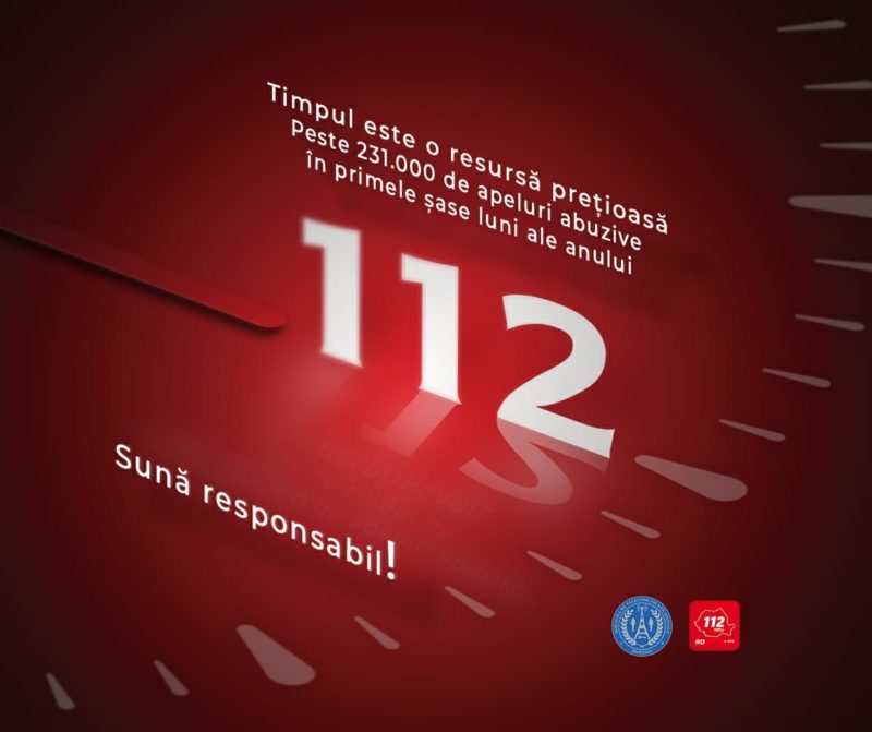 Numărul unic 112 apelat abuziv de zeci de mii de ori pe lună