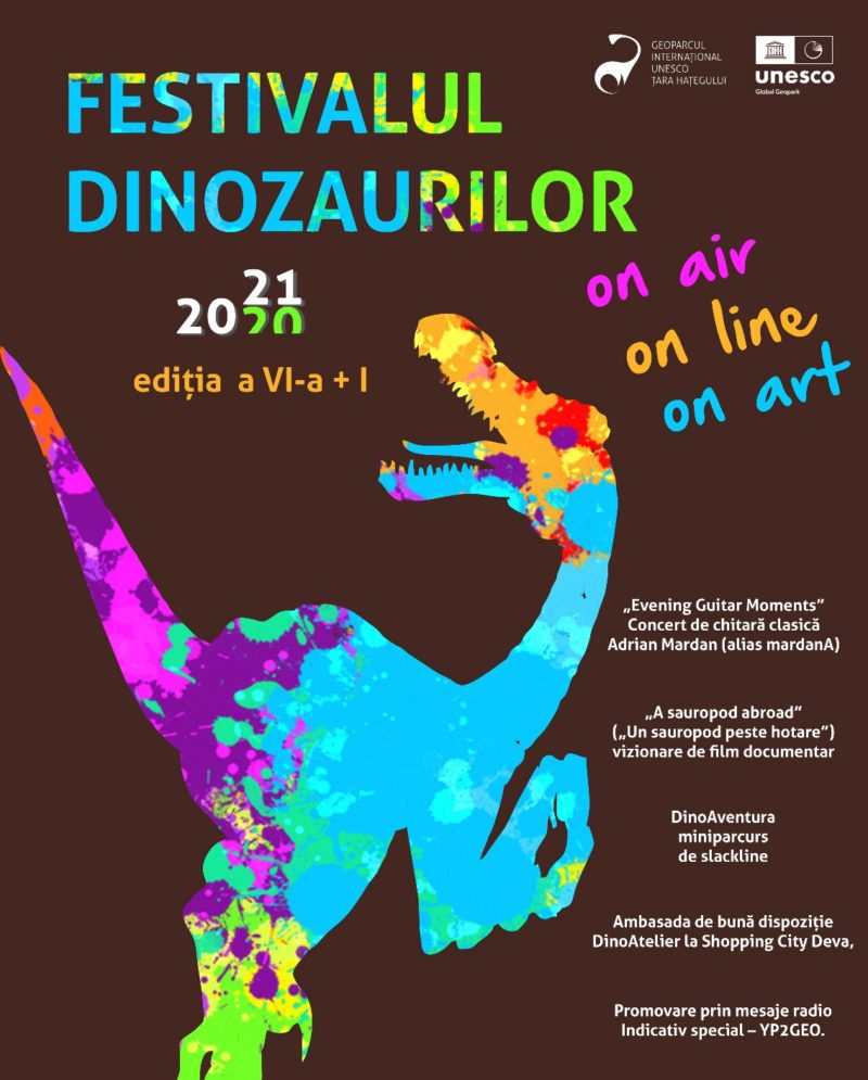 Festivalul Dinozaurilor revine în Geoparcul Internaţional UNESCO Ţara Haţegului