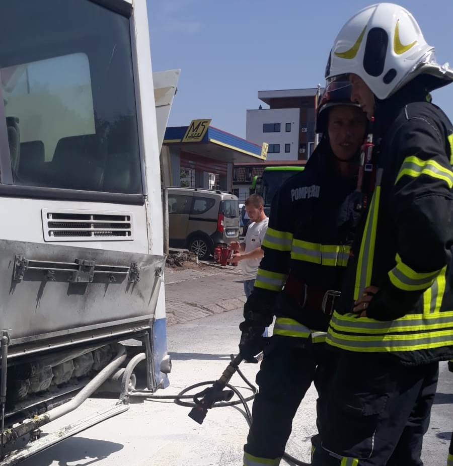 Încă un incendiu la un autobuz din Târgu Mureș