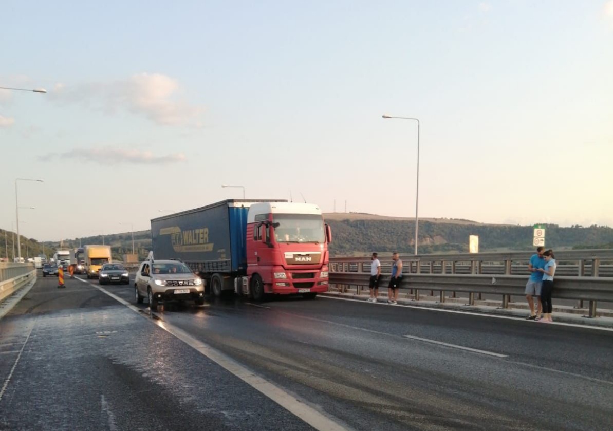 Accident aseară pe autostrada A1 în județul Sibiu