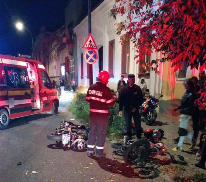 Târgumureșean grav accidentat într-un impact produs între 2 motociclete