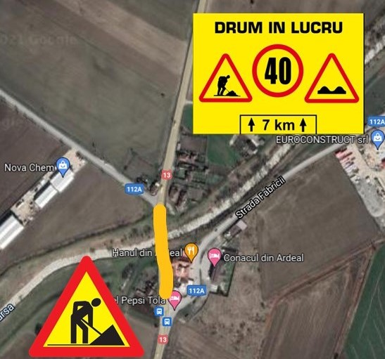 Se redeschide șantierul pe DN 13, Hanul din Ardeal