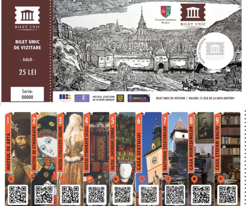Bilet unic pentru vizitarea muzeelor brașovene Bilet unic pentru vizitarea muzeelor brașovene