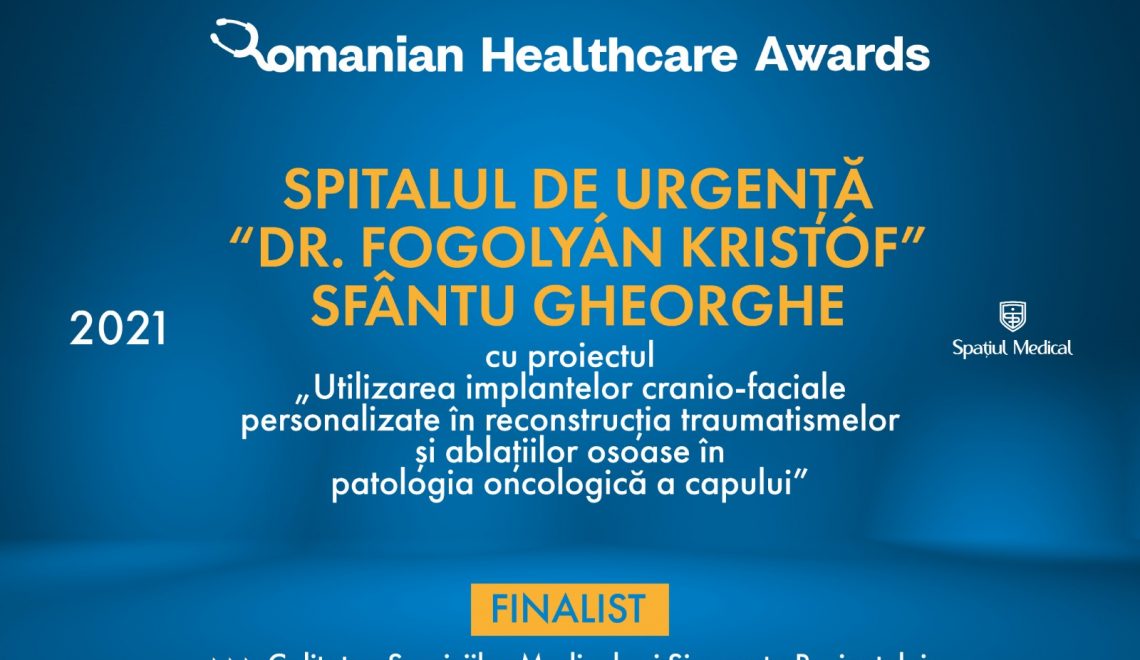 Spitalul Judeţean de Urgenţă din Sfântu Gheorghe a intrat în finala celei de a doua ediţii a „Romanian Healthcare Awards”