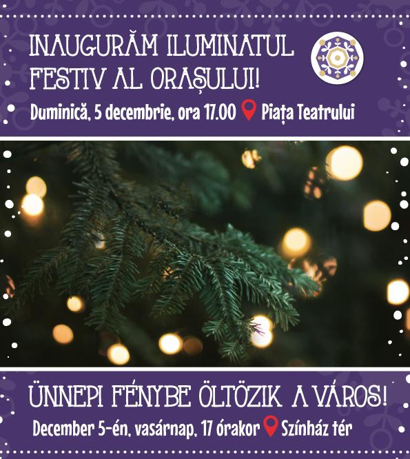 Duminică se dă startul sărbătorilor de iarnă la Târgu Mureș