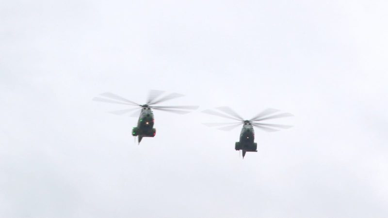 Elicoptere și avioane militare au brăzdat cerul la Ungheni-Mureș, de Ziua Națională