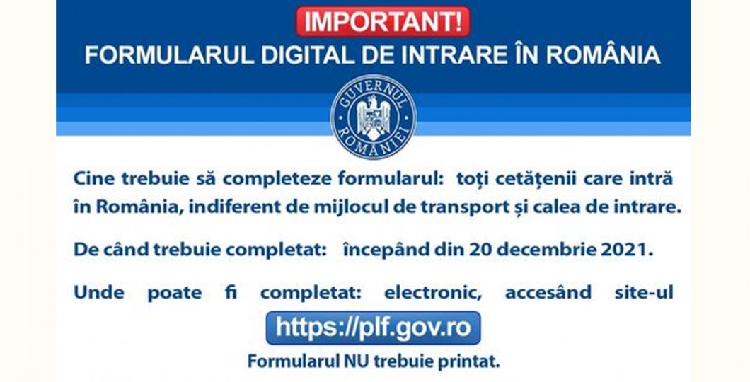 Formularul digital de localizare va fi folosit de mâine şi în România