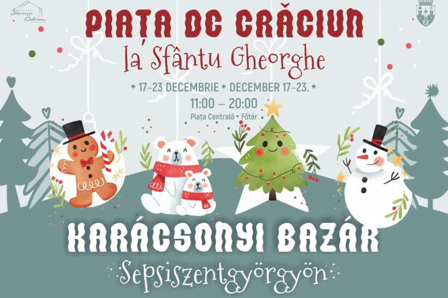 Astăzi s-a deschis Piața de Crăciun din Sf. Gheorghe