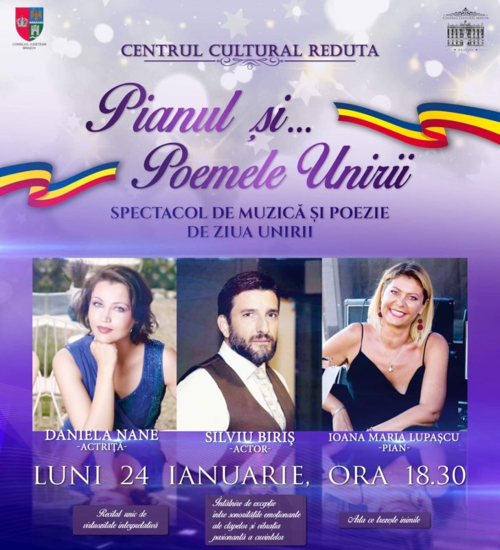 «Pianul și… Poemele Unirii», la Centrul Cultural Reduta din Brașov