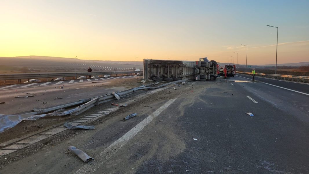 Trafic îngreunat pe A1, în județul Sibiu