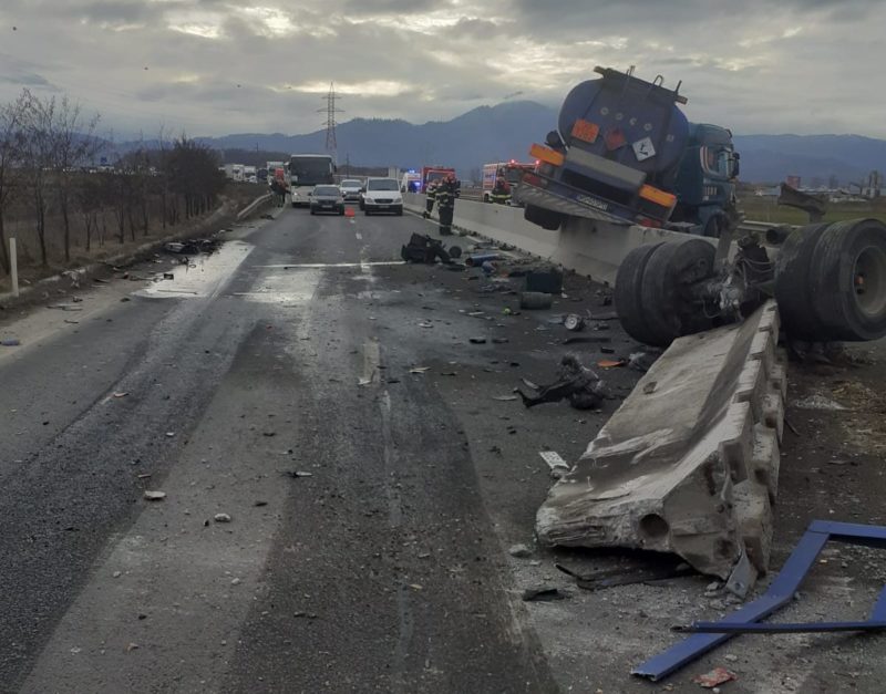 Circulație blocată pe ocolitoarea Brașovului