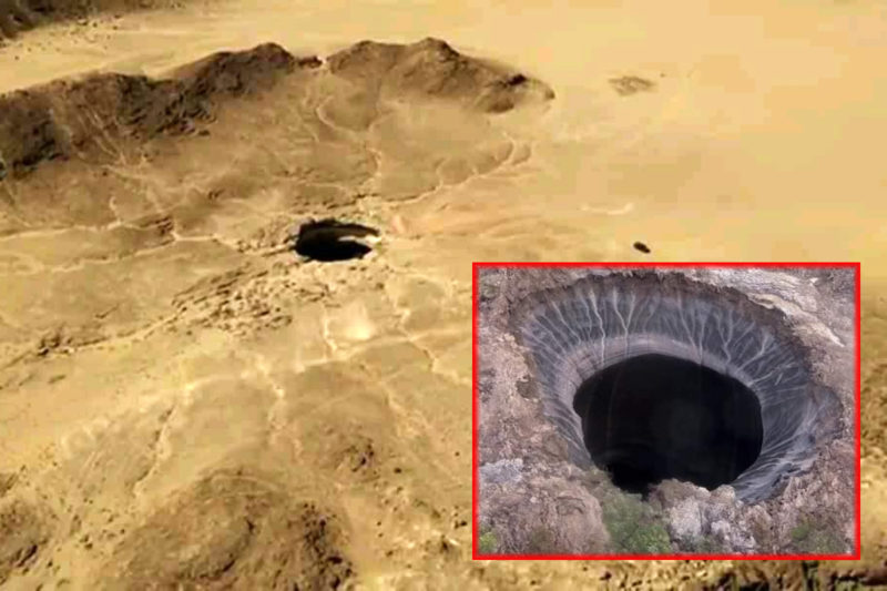 O misterioasă gaură apărută în deșert explorată de geologi