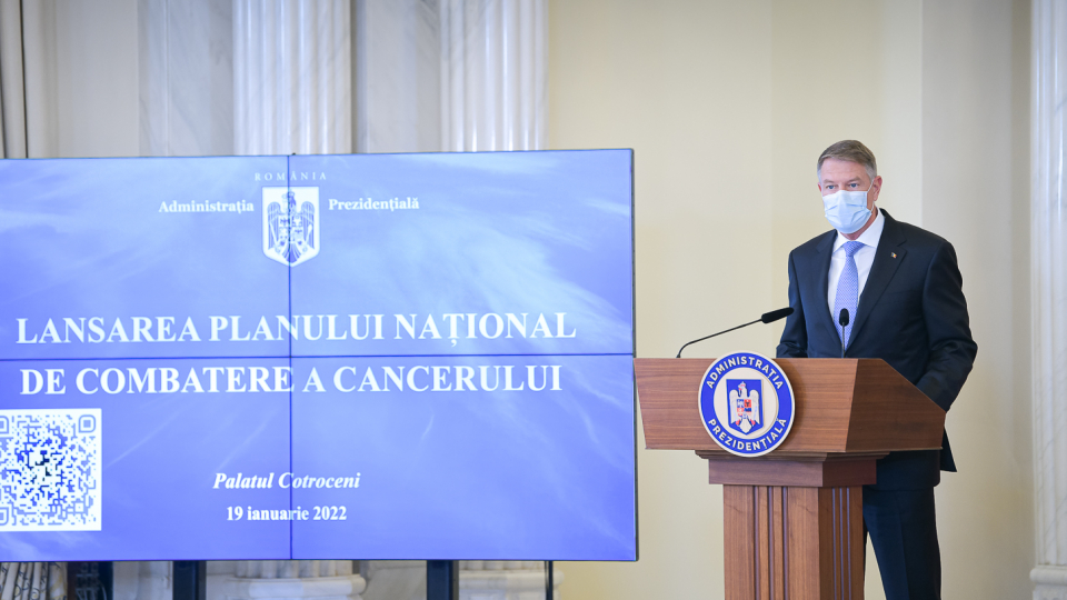 Iohannis: Planul naţional de combatere a cancerului pune accent pe încurajarea şi finanţarea suplimentară a investigaţiilor medicale