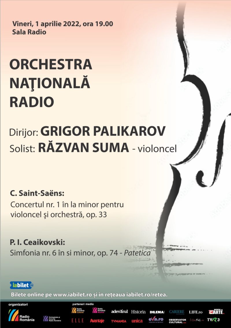 Violoncelistul Răzvan Suma cântă Saint-Saëns la Sala Radio