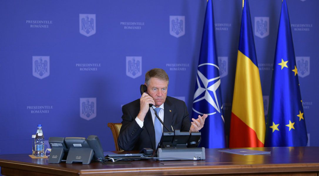Președintele Klaus Iohannis a discutat cu omologul său ucrainean, Volodimir Zelenski