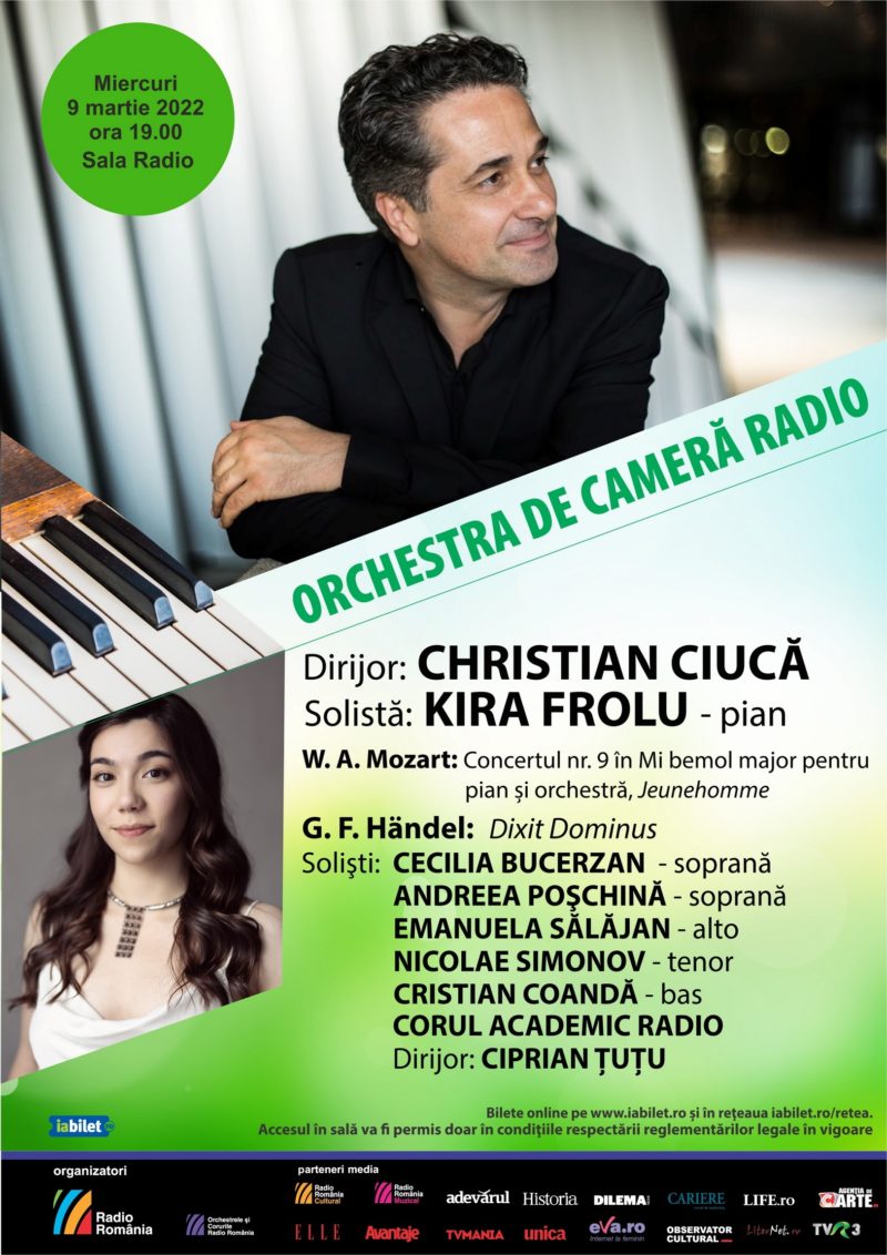 La 21 de ani, pianista Kira Frolu este solista concertului compus de Mozart la aceeași vârstă