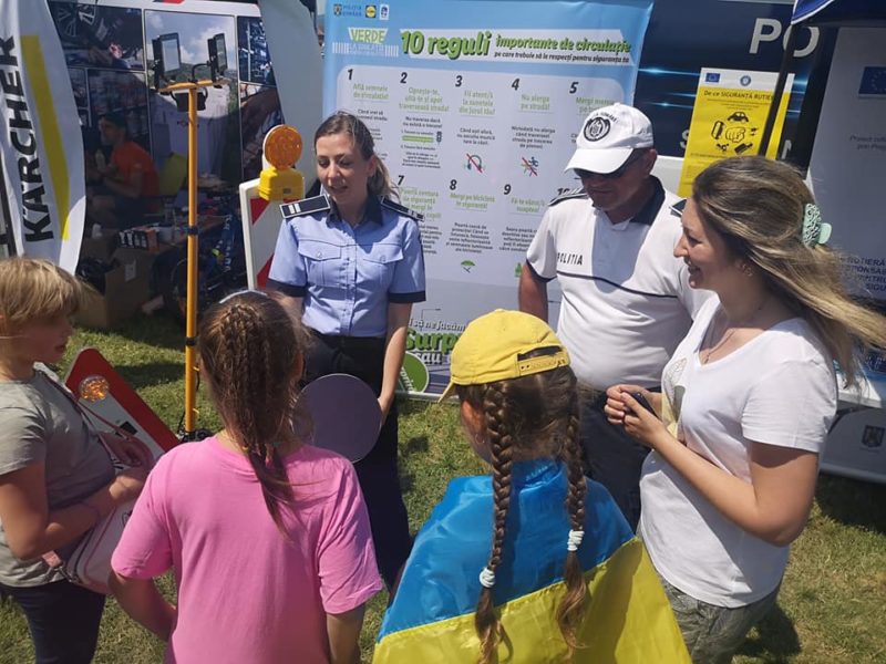 Lecţie rutieră pentru copii din Ucraina, la ‘Junior Bike Race’ Ciugud