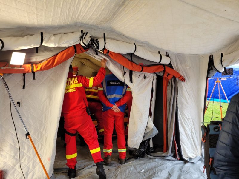 Spitale mobile din Italia şi Germania, la accidentul chimic simulat prin exerciţiul EU-MODEX