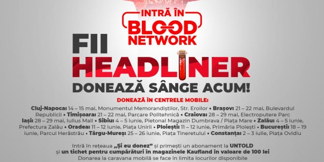 Donare de sânge la Tg.Mureș răsplătită cu intrări la UNTOLD și Neversea