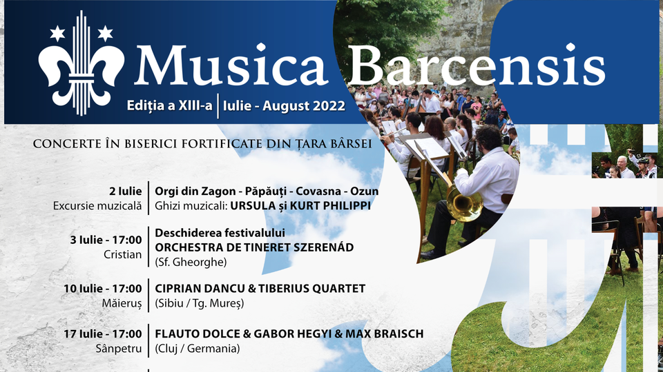 Braşov: Concerte în biserici evanghelice din judeţ, timp de două luni, în cadrul Festivalului Musica Barcensis