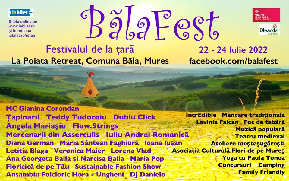 Aflat la ediția a IV-a, „Băla Fest-Festivalul de la țară” își așteaptă oaspeții