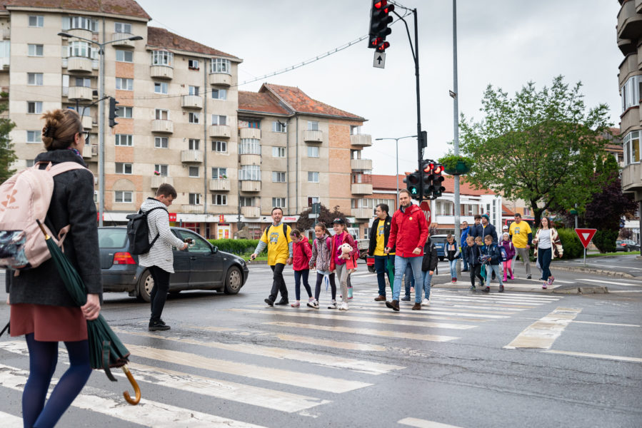 Programul Pedibus, extins cu un nou traseu în Sfântu Gheorghe