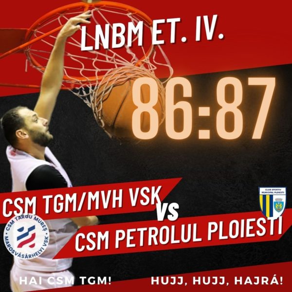 Înfrângere, acasă, pentru baschetbaliștii mureșeni