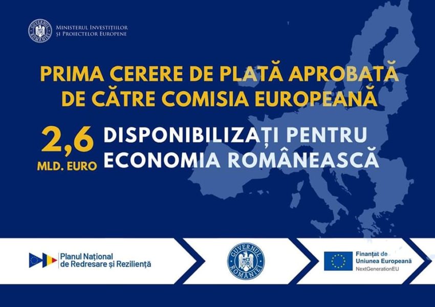 Prima tranșă a fondurilor din Programul Național de Redresare și Reziliență
