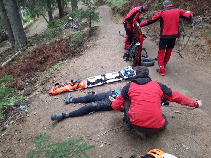 Columbian accidentat pe traseul de ciclism albastru la Poiana Braşov