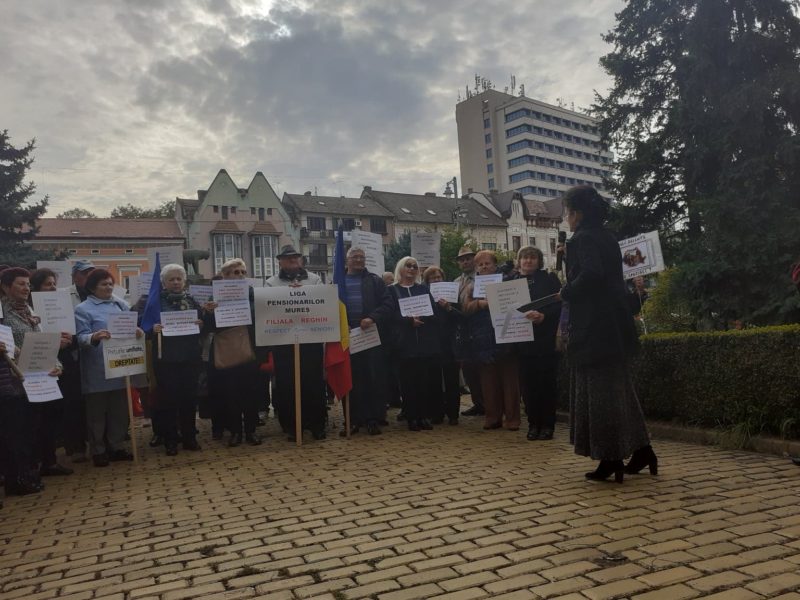 Pensionarii mureșeni s-au raliat protestelor naționale