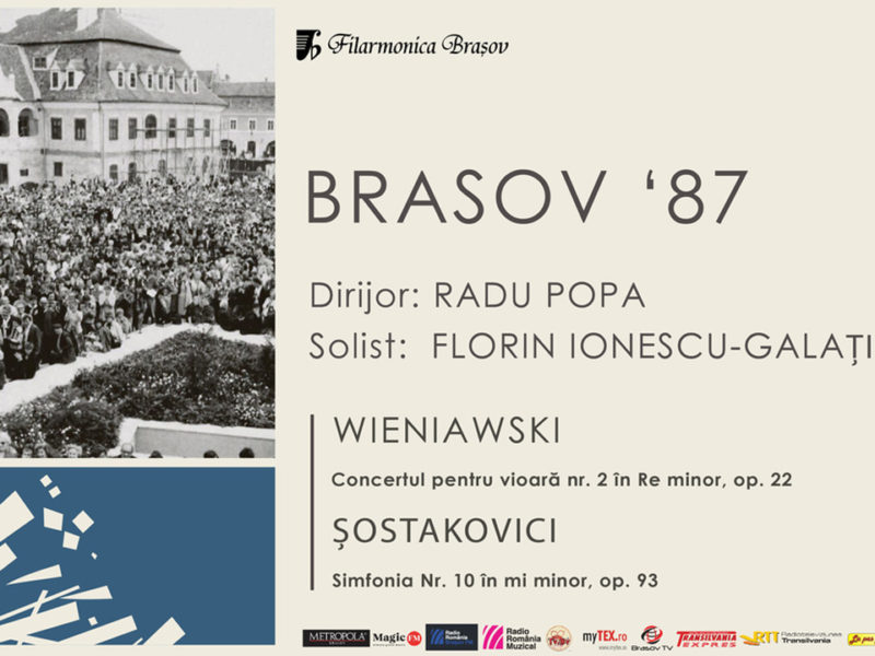Concertul Filarmonicii de joi seara va fi dedicat Revoltei de la Brașov din 15 noiembrie 1987