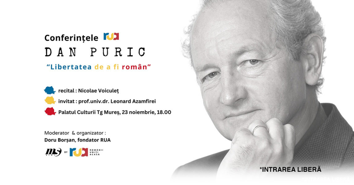 Conferința “Libertatea de a fi român“ cu Dan Puric, la Târgu Mureș