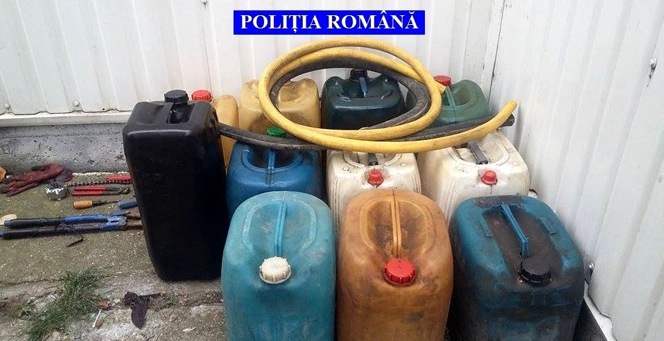 Trei bărbați din județul Sibiu, bănuiți de furt de motorină, reținuți de polițiștii din Sighișoara