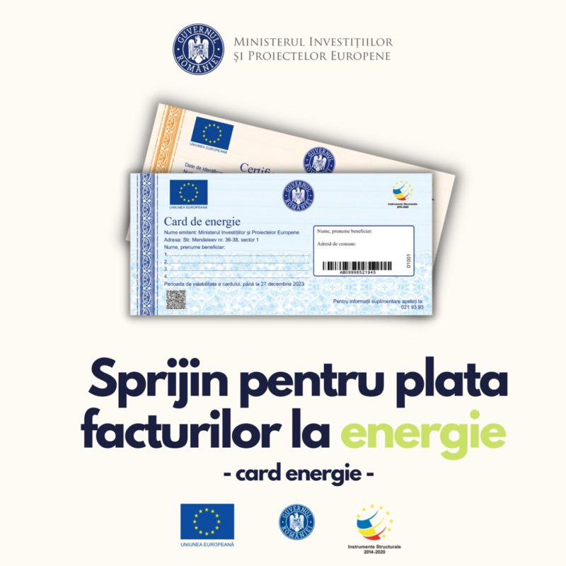 A început distribuirea, de către poştaşi, a cardurilor de energie pentru persoanele vulnerabile A început distribuirea, de către poştaşi, a cardurilor de energie pentru persoanele vulnerabile