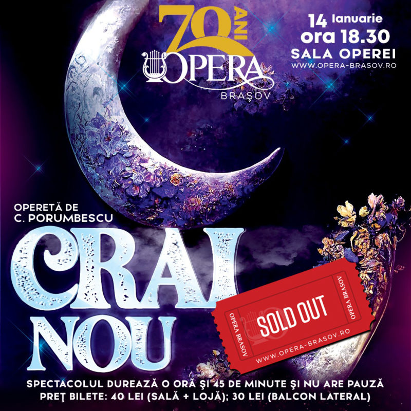 Crai Nou, la Opera Brașov, de Ziua Culturii Naționale