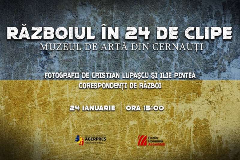 O expoziţie de fotografii realizate în Ucraina de jurnaliştii Ilie Pintea de la Radio România Actualităţi şi Cristian Lupaşcu de la Agerpres va fi vernisată azi, la Muzeul de Artă din Cernăuţi