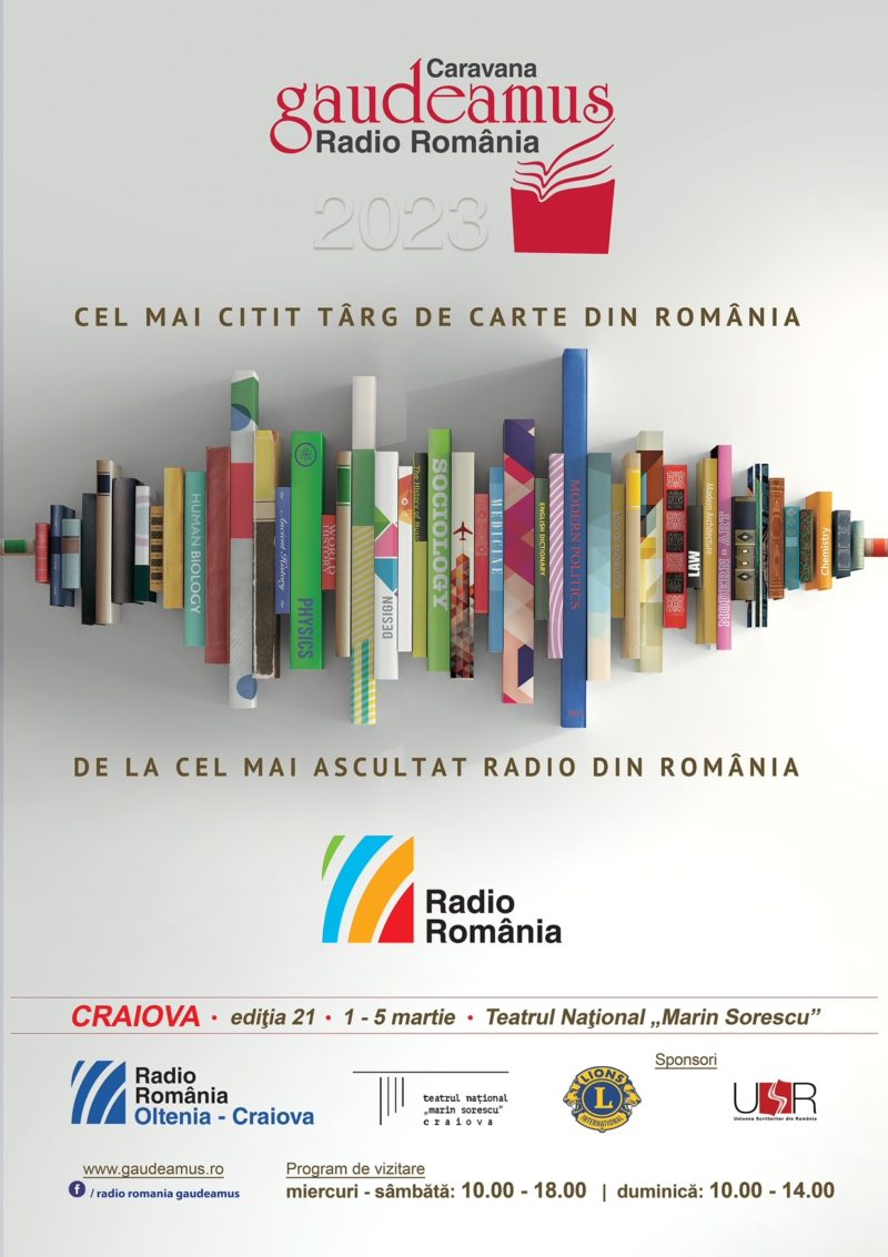 Târgul de Carte Gaudeamus Radio România, ediția Craiova 2023 1 – 5 martie, Teatrul Național „Marin Sorescu”