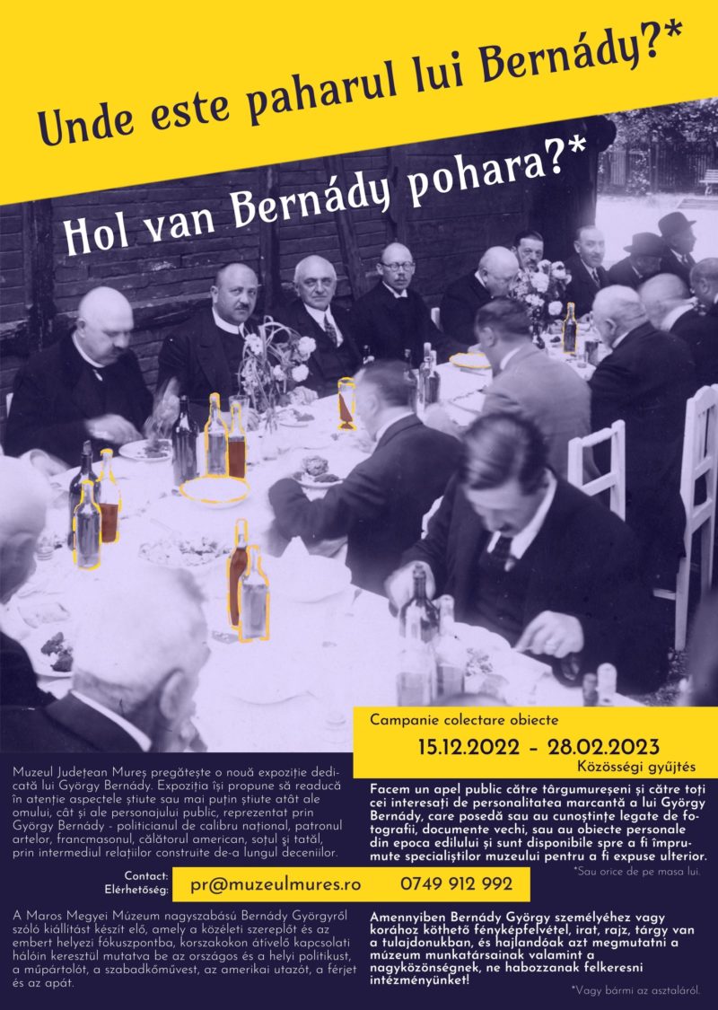 „Unde este paharul lui Bernády?”, o campanie de colectare de obiecte prelungită și în februarie