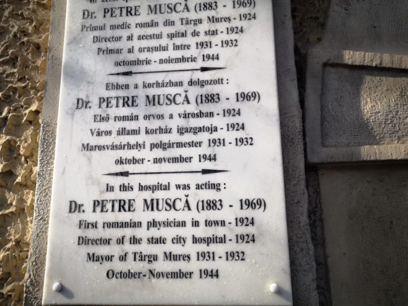 ”Recuperarea memoriei” în cazul primului medic român din Târgu Mureș