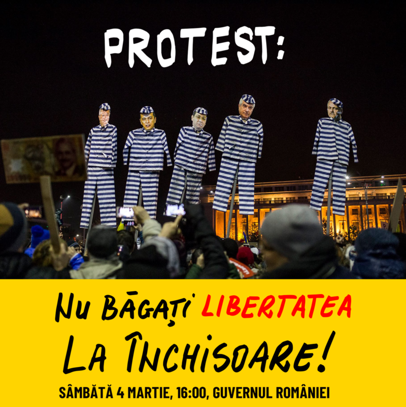 Protest anunţat de mai multe ONG-uri, în Piaţa Victoriei, împotriva iniţiativei de modificare a Codului penal