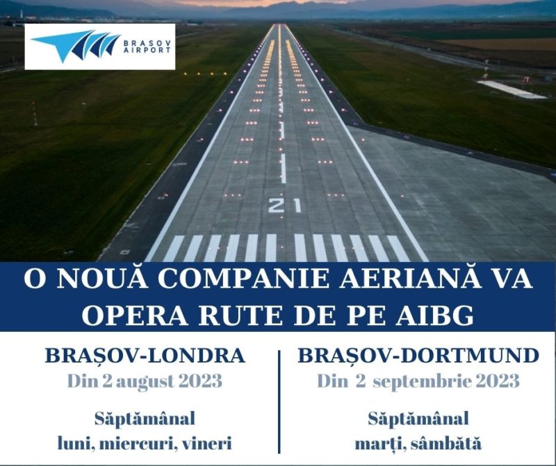 Noi zboruri de pe Aeroportul Brașov – Ghimbav