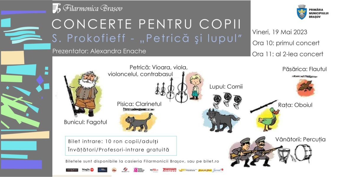 Ultimele concerte educative din această stagiune, pentru copii, la Filarmonică