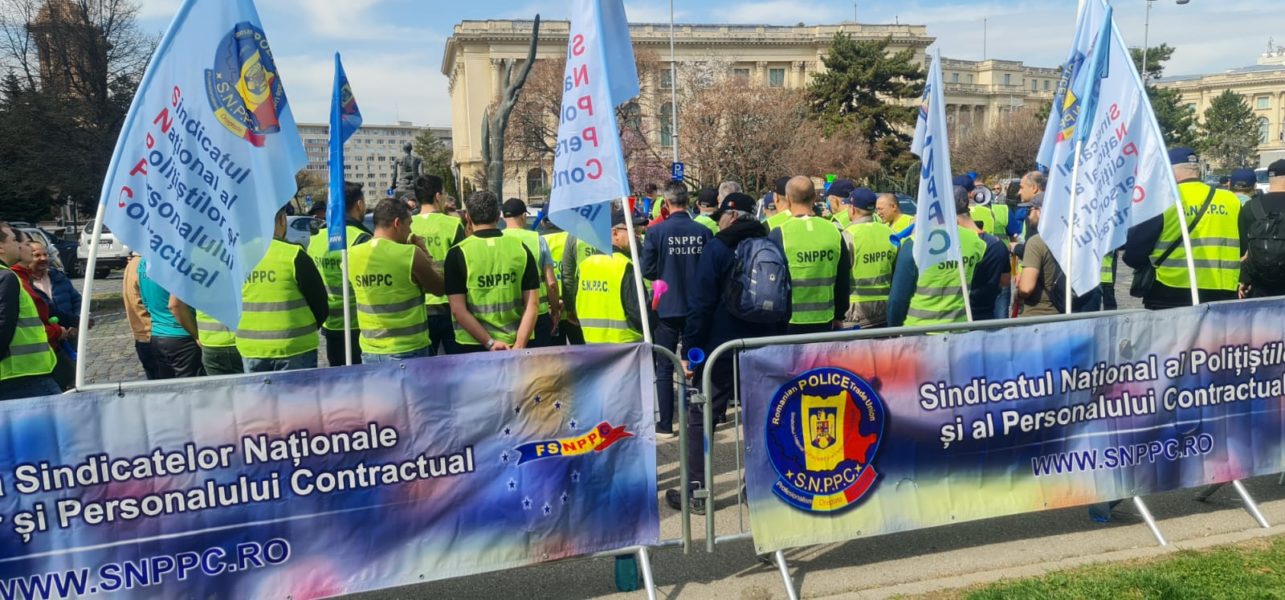 Polițiștii protestează mâine în capitală