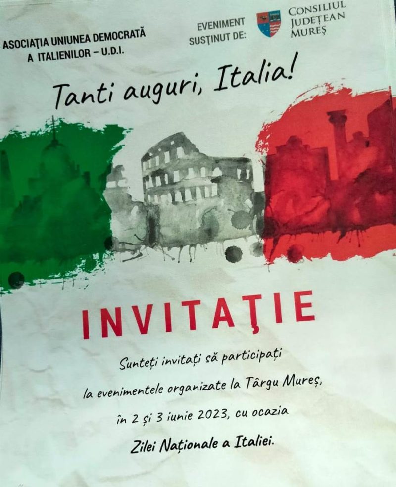 Târgu Mureș găzduiește Convenția comunităților italiene din România