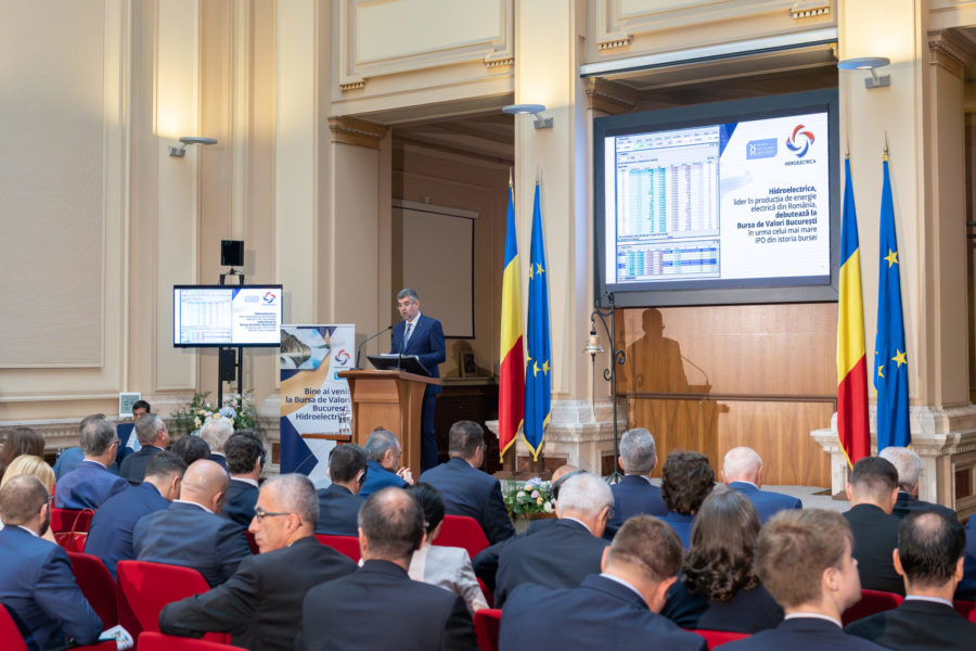 Hidroelectrica a încheiat cu succes cea mai mare ofertă publică realizată vreodată pe Bursa de Valori Bucureşti
