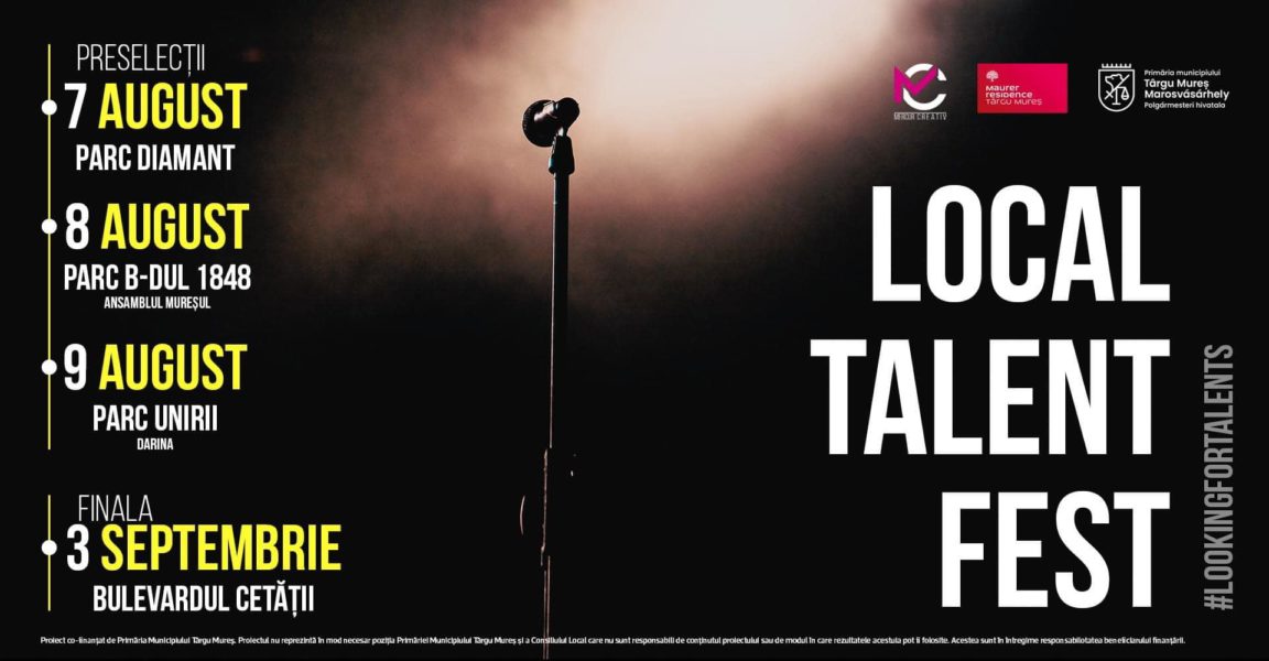 Tinerele talente din Tg. Mureș sunt provocate să se prezinte public în cadrul Festivalului ”Local Talent”